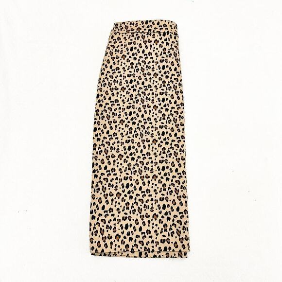 J. Crew No. 2 Leopard Patterned Pencil Straight Classic Skirt Size 4 - Picture 2 of 8